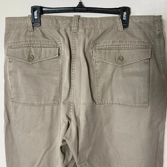 Vintage Banana Republic Men's 36x34 Flat Front Straight Leg Chino Brown Pants - Picture 11 of 14